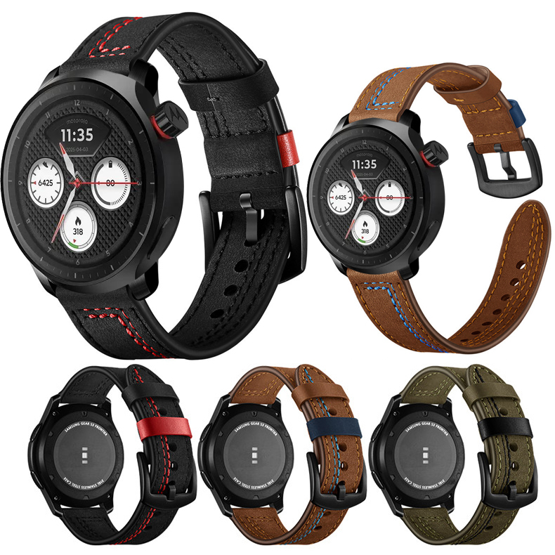 Leather Watch Strap for Motoro - огляд і ціна Motorola Smartwatch Accessories