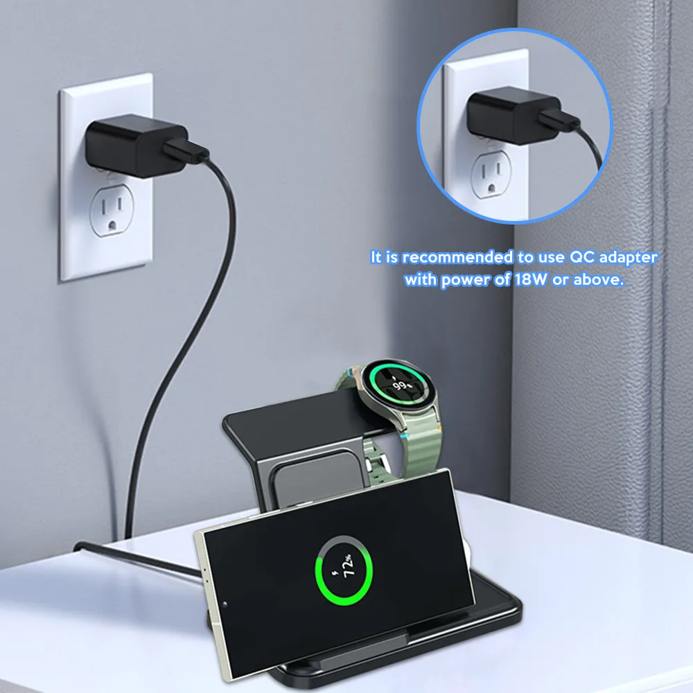 3 IN 1 Wireless Charger Statio - огляд і ціна Smartwatch Ac